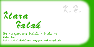 klara halak business card